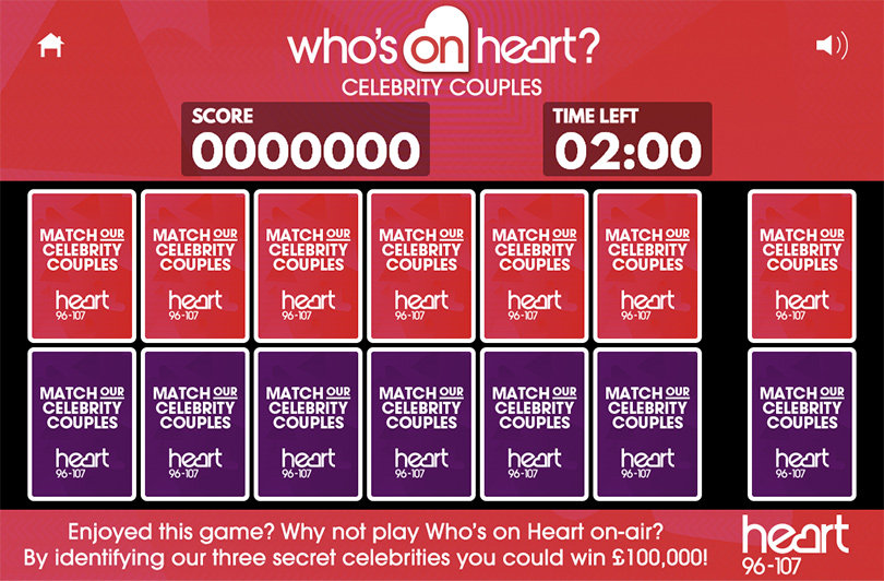 Who's on Heart Facebook Game